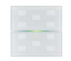EELECTRON 9025GL10D01 9025 PULSANTE CAPACITIVO KNX,  BIANCO  VETRO CUSTOM RGB FINO A 10 CANALI
