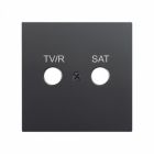 ZENNIO ZS70CTVRSM ZS70. TV-R/SAT insert cover plate 70x70 mm - Mok