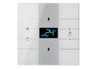 BLUMOTIX BX-QKWGT-SILVER QUBIK Termostato KNX multifunzione in vetro quadrato