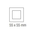 EKINEX EK-DQG-F Square window plate 55X55mm in NTM