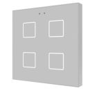 ZENNIO ZVIF4VTS Tastiera capacitiva Flat, 4 Tasti + T° argento