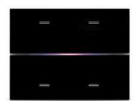 EELECTRON 9025GL304B03 DOUBLE GLASS 3 MODULES 4 CH. BLACK + RGB