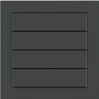 EKINEX EK-T4R-FGB kit 4 tasti Linea 71 rettangolari orizzontali (60 x 15) colore grigio bromo