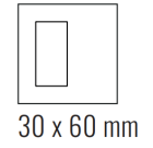 EKINEX EK-DQV-FCC Placca Deep (FF e 71 e 20Venti ) quadrata 1 finestra - FENIX NTM cacao orinoco