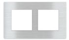 EKINEX EK-S2P-C_ Double plate in Metal HT (Chrome-Champagne-Black Metal-Copper) - 2 windows 55X55