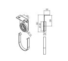 NICE 1189.42.00 White intermediate support, 40 mm center distance, for 35 mm motors. To be necessarily associated with the cap kit 575.24800
