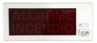 VIMO KLAMP409W Targa di allarme incendio con copertura W-4.6-9.1 o-4.9-9.1-9.9