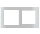 EKINEX EK-D2G-GB_ Placca doppia in metallo 1 finestra 55X55 + 1 finestra 60X60