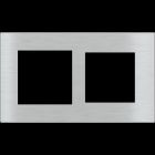 EKINEX EK-S2G-GB Placca doppia in alluminio 1 finestra 55X55 + 1 finestra 60X60