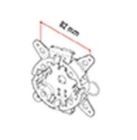 FAAC 132340 SUPPORTO ALLUMINIO CON ALI E MOLLA RITENUTA TM58