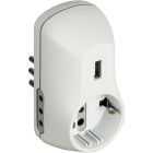 BTICINO BT-S3613DU kit - suitable. B3 1 pr. st ted+2 10A+USB bco
