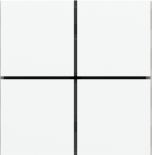 EKINEX EK-TQQ-GAA Kit of 4 square (40x40) FF (Form/Flank/NF) buttons. Color White