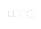 ZENNIO 980000408 Cornice 4 posti ZS55, bianco lucido