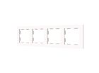 ZENNIO 980000407 ZS55 – Frames for ZS55 switches and sockets, Flat 55 and Tecla 55, 4-gang, white