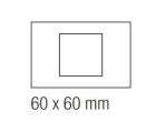 EKINEX EK-DRS-GB Placca rettangolare in alluminio finestra 60X60