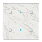 BLUMOTIX BX-F-QWM4 QUBIK MARBLE Glass Cover 4 Buttons 80X80mm White