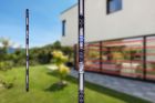 POLITEC SANDOR SMA HY 615 Barriera composta da 6TX e 6RX - 6 raggi doppia ottica, H 150 cm. Batterie 3,6V 19Ah incluse