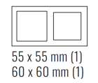 EKINEX EK-D2P-GAA Placca Deep (FF e 71 e 20Venti ) rettangolare - Plastica - bianco