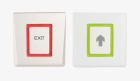 ABTECNO XPR-DINRTT-E Flush-mounted remote unit with 2 relays and request-to-exit button