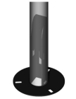 UNISTAB AP1061Z GALVANIZED universal base for fiberglass pole d. 60mm