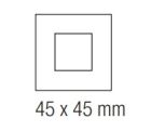 EKINEX EK-DQP-MA Placca quadrata in plastica finestra 45X45