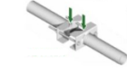 UNISTAB AD1702W double horizontal extension d. 60mm for pole d. 60