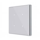 ZENNIO ZVI-SQTMD4-S ZVI-SQTMD4-S Square TMD Capacitive push button Square Touch-MyDesign with temperature probe, 4 buttons, silver
