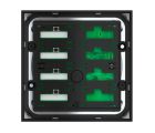 EKINEX EK-E20-TP-4TS-P Pulsantiera 4 tasti a sinistra con testo retroilluminato e sensore di prossimità