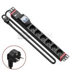 WP RACK WPN-PDU-G02-06 CANALE DI ALIMENTAZIONE (PDU) RACK 19" 6 X ITA/SCHUKO CON MAGNETOTERMICO