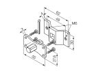 NICE 525.10012/M6AX 10 mm square pin + bracket with M6 holes
