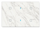 BLUMOTIX BX-F-RWM4 QUBIK MARBLE Glass Cover 4 Buttons 120X80mm White