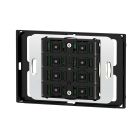 EKINEX EK-E12-TP-RW-R Pulsante 4 canali - LED bianchi/rossi per scatola rettangolare