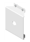 UNISTAB CQ0018B flangia di espansione 180x200mm in alluminio BIANC
