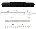 LEDCO MG12LBN/BI BARRA LED DARK LIGHT 48V 12W 4000K BIANCO