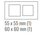 EKINEX EK-D2G-GAA Placca Deep (FF e 71 e 20Venti ) rettangolare - Plastica - bianco