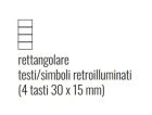 EKINEX EK-T4R-20-BT-G Confezione 4 tasti rettangolari per Serie 20Venti