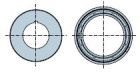 NICE 51721334 Round 133x4 mm without threaded holes, wheel + crown