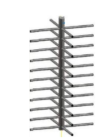 NICE TORNELLI RTRU90RAL Braccia ad U con angolazione 90 ° per CAGE - Verniciato a polvere