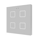 ZENNIO ZVI-F4-S ZVI-F4-S Flat 4 Backlit capacitive touch switch, 4 buttons, silver