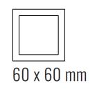 EKINEX EK-PQS-GBQ Placca FF/71 (Form/Flank/NF) quadrata METALLO (ALLUMINIO) - 1 finestra