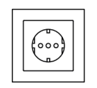EKINEX EK-PSC-IT-GBR Frontalino presa IT quadrata (55x55) verniciata effetto METALLO