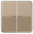 JUNG CD10921STRFGB Pulsante KNX RF, 2 canali, bronzo dorato