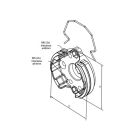 NICE 703.15.00 Compact aluminum support with spring and 2 M6 holes with a 44mm diameter center distance, 2 M6a holes with a 48mm diameter center distance, 2 hexagonal seats for M6 nuts