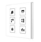 ZENNIO ZVI-SQTMD6-CUS ZVI-SQTMD6-CUS Square TMD Capacitive push button Square Touch-MyDesign with temperature probe, 6 buttons, custom