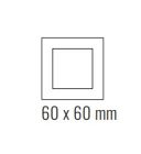 EKINEX EK-DQS-GA Square plastic window plate 60X60