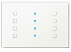 BLUMOTIX BX-F-RW8 QUBIK BUTTON Cover vetro 8 Pulsanti 120X80mm Bianco