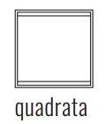 EKINEX EK-FOQ-GBB Cornice FF Form quadrata Metallo Ottone