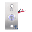 CDVI BPNONFE 19 mm backlit wired stainless steel vandal-proof button with steel faceplate