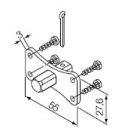 NICE 525.10013/AX Perno quadro 10 mm Supporti serie Era M diametro 45 mm, senza manovra di soccorso