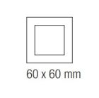 EKINEX EK-DQS-F Placca quadrata finestra 60X60mm in NTM